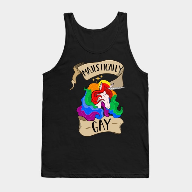 Majestically Gay Unicorn Tank Top by Eugenex